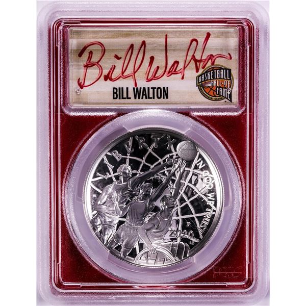 2020-P $1 Basketball HOF Silver Dollar Coin PCGS PR70DCAM Bill Walton Signature FDOI