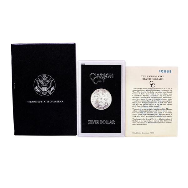 1883-CC $1 Morgan Silver Dollar Coin GSA Hoard Uncirculated w/Box & COA