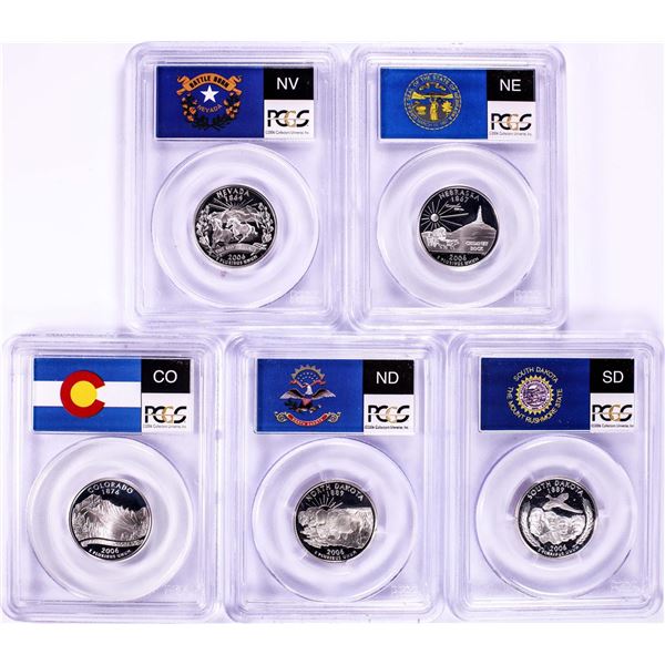 2006-S Silver Proof State Quarter (5) Coin Set PCGS PR69DCAM
