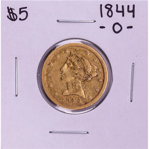 1844-O $5 Liberty Head Half Eagle Gold Coin
