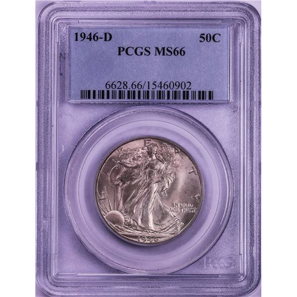 1946-D Walking Liberty Half Dollar Coin PCGS MS66