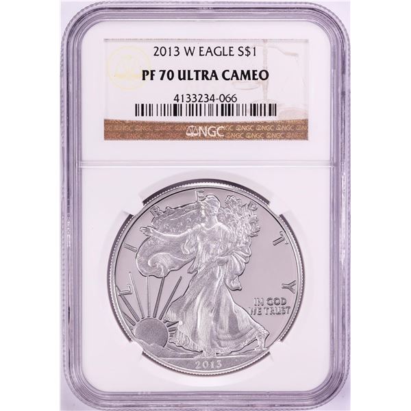 2013-W $1 Proof American Silver Eagle Coin NGC PF70 Ultra Cameo