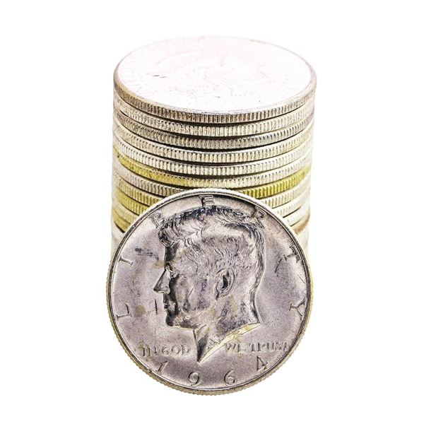 Roll of (20) Brilliant Uncirculated 1964 Kennedy Half Dollar Coins
