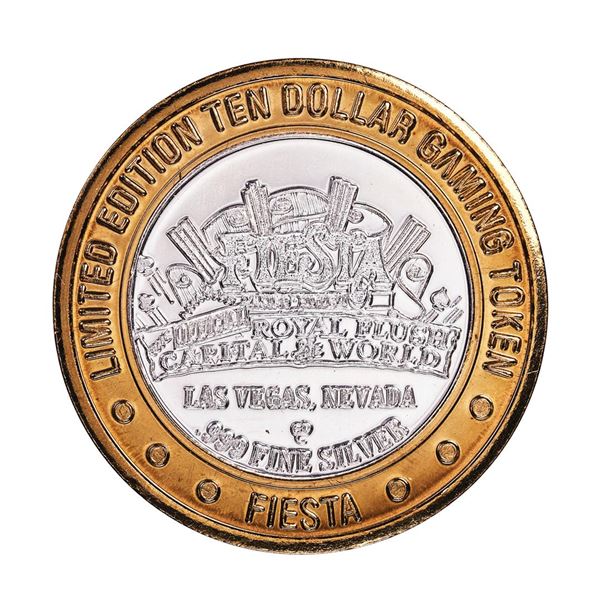 .999 Silver Fiesta Casino and Hotel $10 Casino Limited Edition Gaming Token