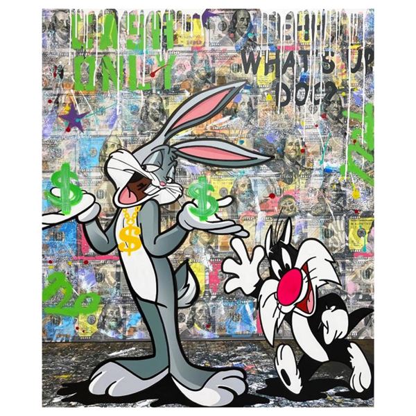 Jozza Original "What'S Up Doc" Original Mixed Media On Canvas