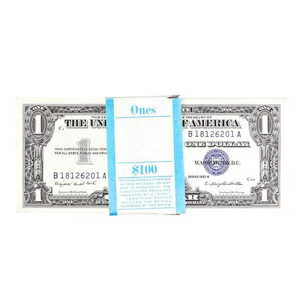 Pack of (100) Consecutive 1957A $1 Silver Certificate Notes
