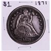 Image 1 : 1871 $1 Seated Liberty Silver Dollar Coin