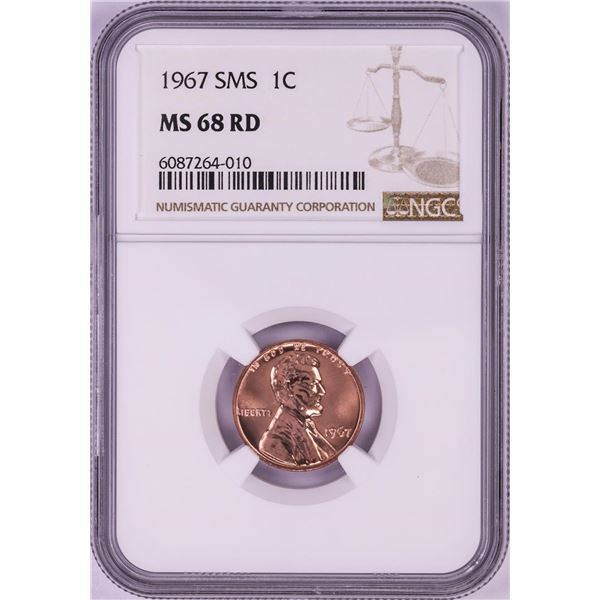 1967 SMS Lincoln Memorial Cent Coin NGC MS68RD