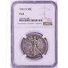 Image 1 : 1921-S Walking Liberty Half Dollar Coin NGC F12