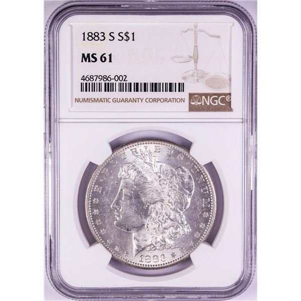 1883-S $1 Morgan Silver Dollar Coin NGC MS61