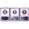Image 2 : Lot of (3) 2007-S Proof Silver State Quarter Coins NGC PF69 Ultra Cameo