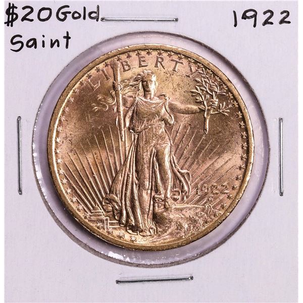 1922 $20 St. Gaudens Double Eagle Gold Coin