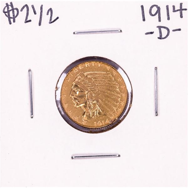1914-D $2 1/2 Indian Head Quarter Eagle Gold Coin