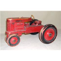 Dee-Brothers Red D Tractor--Wood Wartime Toy