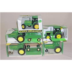 (5) JD 1/32nd Scale Tractors & Sets