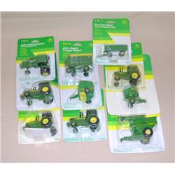 (10) JD 1/64th Tractors & Implements