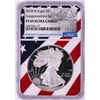 Image 1 : 2018-W $1 Proof American Silver Eagle Coin NGC PF69 Ultra Cameo Congratulations Flag