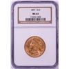 Image 1 : 1891 $10 Liberty Head Eagle Gold Coin NGC MS62