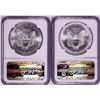 Image 2 : Lot of 2011-2012 $1 American Silver Eagle Coins NGC MS69