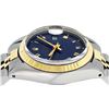 Image 4 : Rolex Ladies Two Tone Blue Roman Fluted Datejust Jubilee Band Wristwatch
