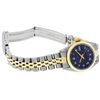 Image 7 : Rolex Ladies Two Tone Blue Roman Fluted Datejust Jubilee Band Wristwatch