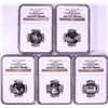 Image 1 : Set of (5) 2003-S Silver Proof State Quarter Coins NGC PF69 Ultra Cameo