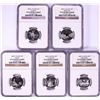 Image 1 : Set of (5) 2003-S Silver Proof State Quarter Coins NGC PF69 Ultra Cameo