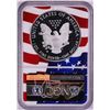 Image 2 : 2019-W $1 Proof American Silver Eagle Coin NGC PF70 Ultra Cameo Congratulations Flag