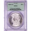 1884-CC $1 Morgan Silver Dollar Coin PCGS MS62 Old Green Holder