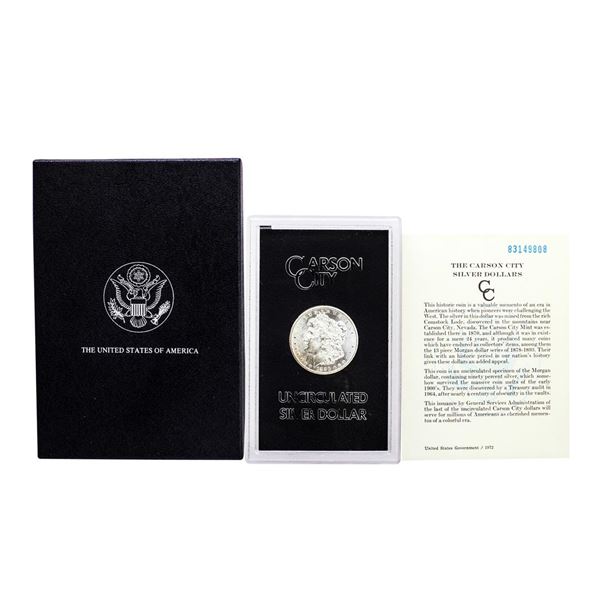 1883-CC $1 Morgan Silver Dollar Coin GSA Hoard Uncirculated w/Box & COA