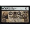 1839-41 $10 Republic of Texas Austin Obsolete Note TXCRA5 PMG Very Fine 25