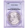 1899 $1 Morgan Silver Dollar Coin PCGS MS62