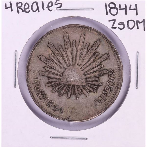 1844 ZsOM Mexico 4 Reales Silver Coin