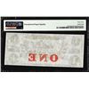 Image 2 : 1860's $1 Salmon Falls Bank Rollinsford, NH Obsolete Note PMG Superb Gem Unc. 67EPQ