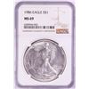 1986 $1 American Silver Eagle Coin NGC MS69