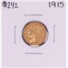 1915 $2 1/2 Indian Head Quarter Eagle Gold Coin