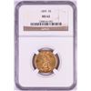 Image 1 : 1899 $5 Liberty Head Half Eagle Gold Coin NGC MS62