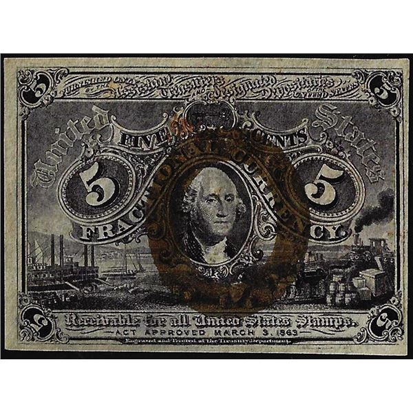 March 3, 1863 Second Issue Five Cents Fractional Currency Note