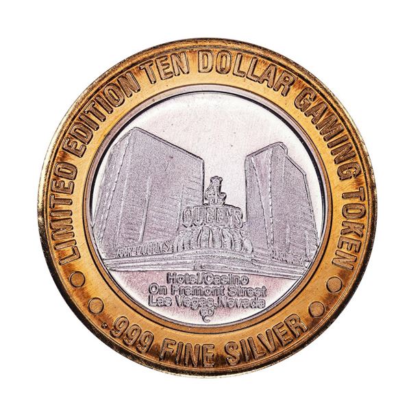 .999 Silver Four Queens Casino Hotel Las Vegas, NV $10 Limited Edition Gaming Token
