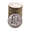 Image 1 : Roll of (20) Brilliant Uncirculated 1956 Franklin Half Dollar Coins