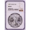 Image 1 : 1997 $1 American Silver Eagle Coin NGC MS69