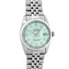 Image 2 : Rolex Mens Stainless Steel Ice Blue Diamond Oyster Perpetual Datejust Wristwatch