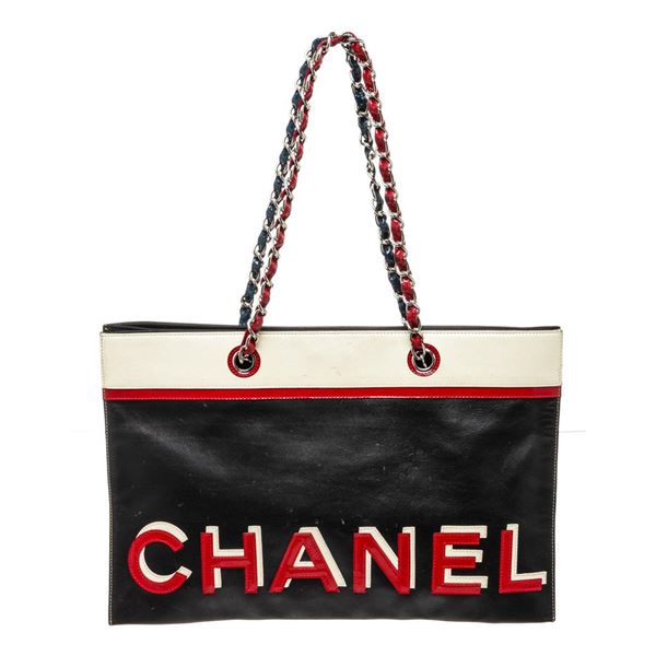 Chanel Black Canvas No. 5 Star Chain Shoulder Bag