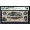 Image 1 : 1854 $2 Adrian MI Obsolete Note PMG 55