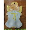 Image 3 : 2 Ceramic Decorative Pieces, Angel and Flowers