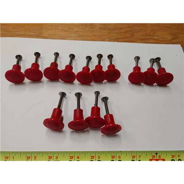 Vintage Red Plastic Drawer Pulls