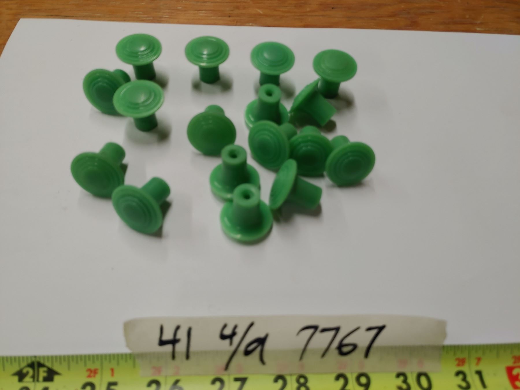 Vintage Green Plastic Drawer Pulls