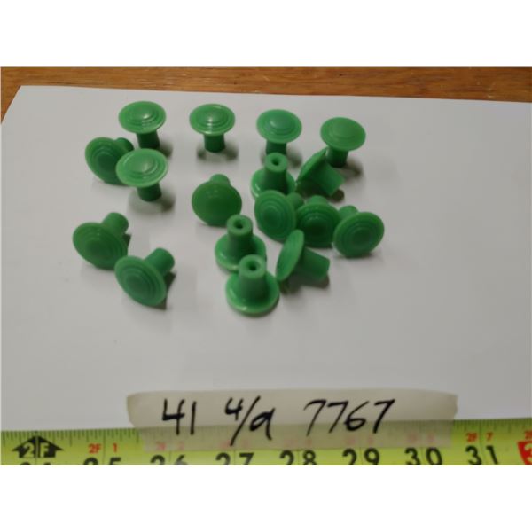 Vintage Green Plastic Drawer Pulls