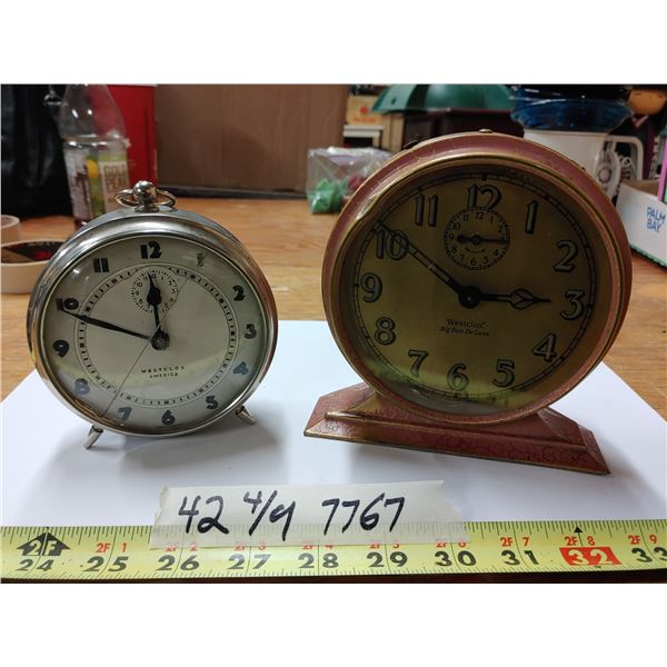 Westclox America and Big Ben De Luxe Clocks