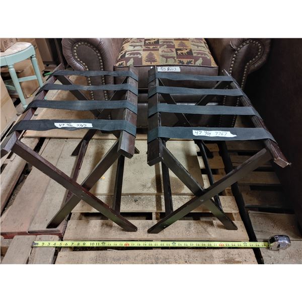 2 Folding Serving Tray Stands